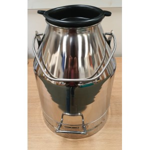 Milk Churn with Rubber Lid. 30 L. Stainless Steel
